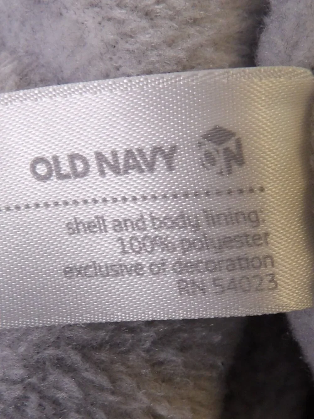 Old Navy Gray Bear Full Zip Bunting Hooded Size 6-12 Months Unisex